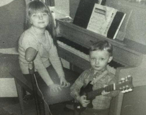 A Young Steve Warren and His Sister Charlotte